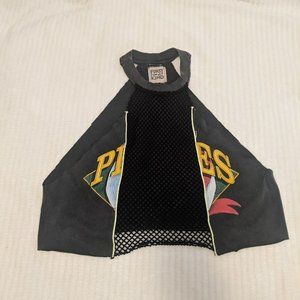 Crop Mesh Sleeveless Tank Top